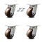 Service Caster 4 Inch Kingpinless High Temp Phenolic Wheel Swivel Caster Set with Swivel Locks SCC-KP30S420-PHRHT-BSL-4 - alternate 1